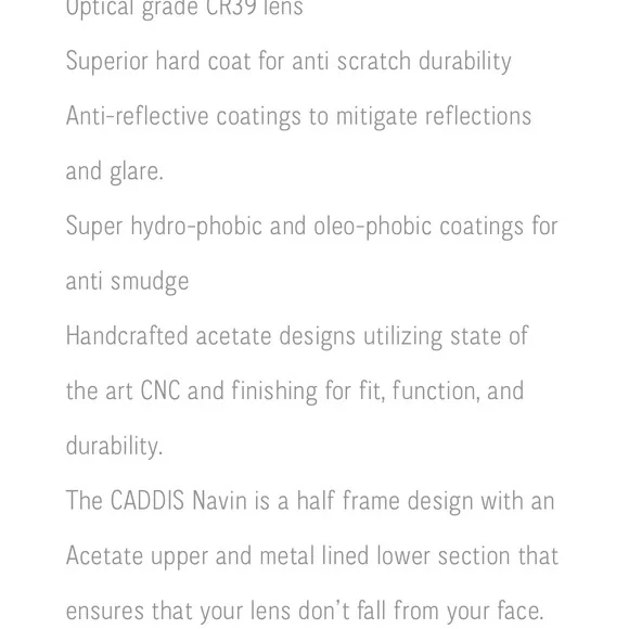 New Caddis NAVIN Progressives readers 2.50 Raw Honey - Picture 8 of 9